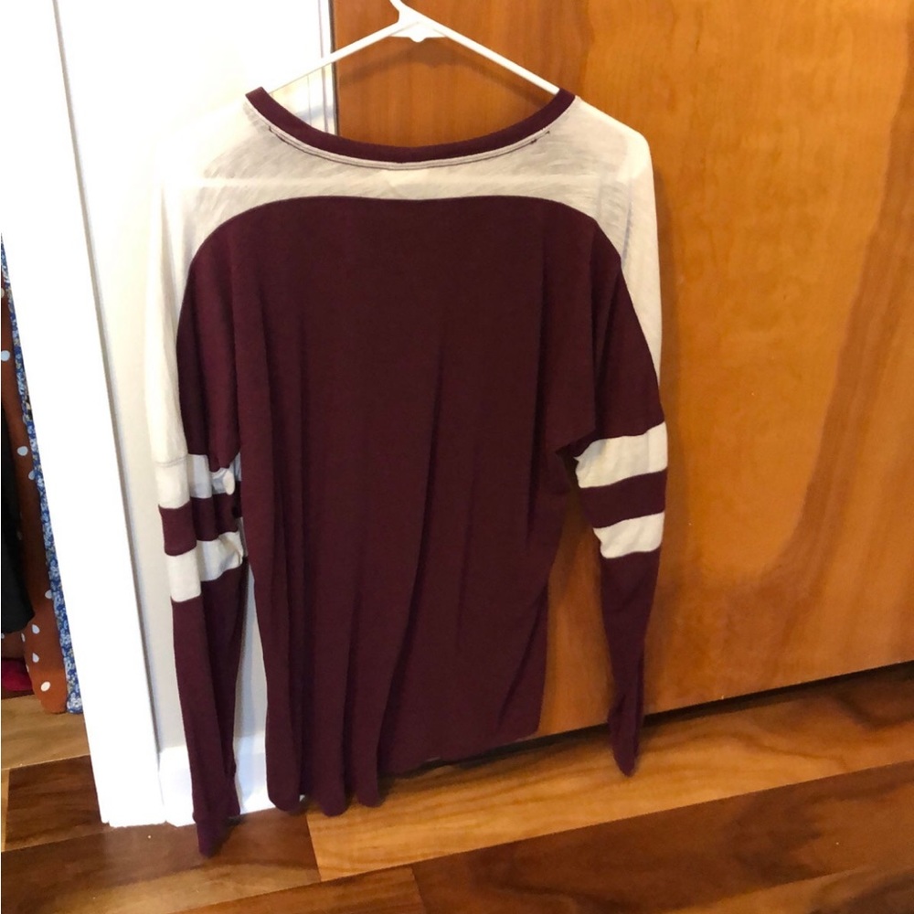 Victoria’s Secret PINK Maroon Long Sleeve Shirt